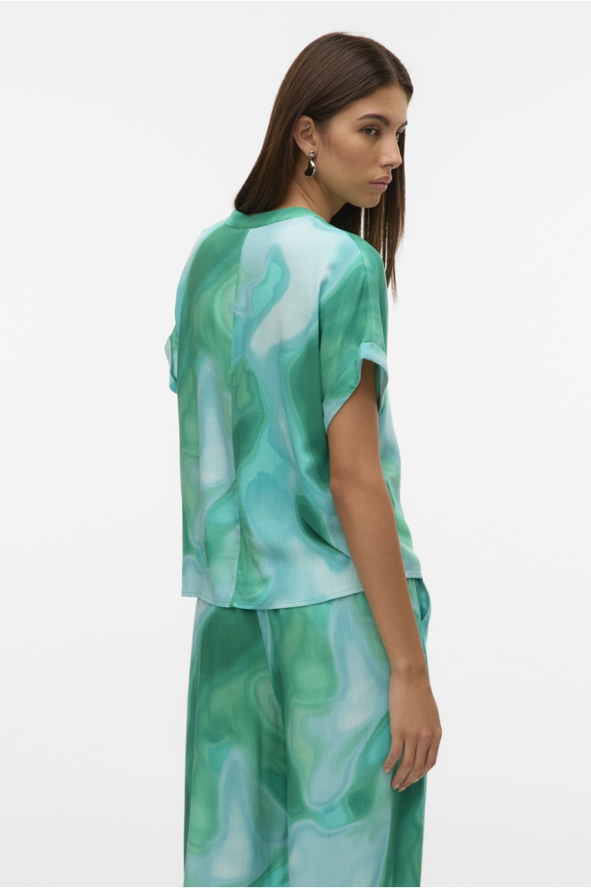 VMVADE S/S V-NECK TOP WVN LCS 10329038 BOSPHORUS